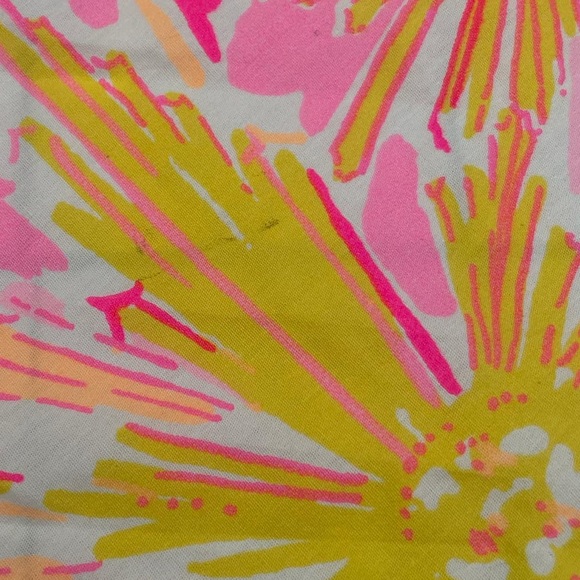 Lilly Pulitzer Pink and Yellow Patterned Scarf - Picture 3 of 7